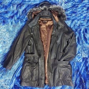 Genuine Leather Long Jacket
